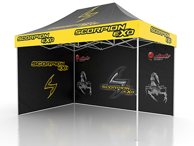Tente Professionnelle 8 x 4 m Scorpion - Impression totale par sublimation