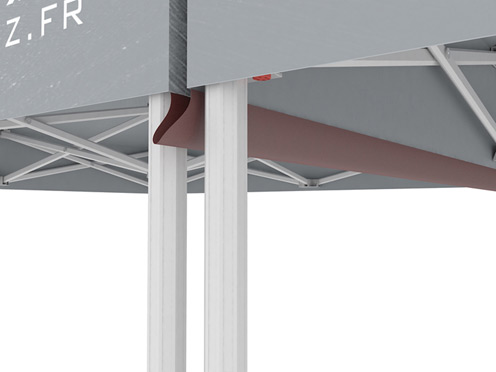 Gutter 3 m pour Folding tent Expotent Premium