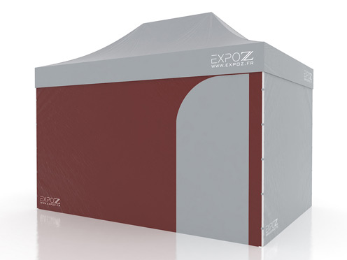 Wall standard + door - 4.5 m pour Folding tent Expotent Premium