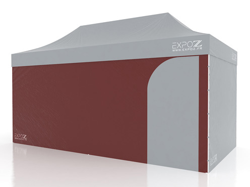 Wall standard + door - 6 m pour Folding tent Expotent Premium