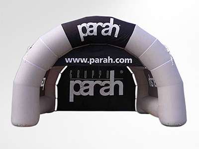 Tente gonflable tunnel Parah - Impression sur bannières amovibles