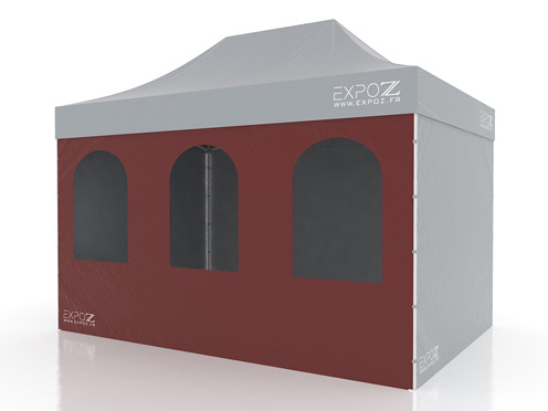 Mur + fenêtres - 4.5 m pour Tente pliante Expotent Premium