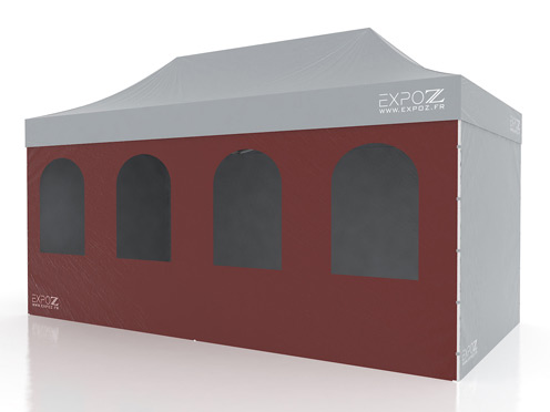 Mur + fenêtres - 6 m pour Tente pliante Expotent Premium