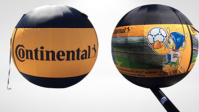 Sphère gonflable 3 m avec bannières imprimées par sublimation