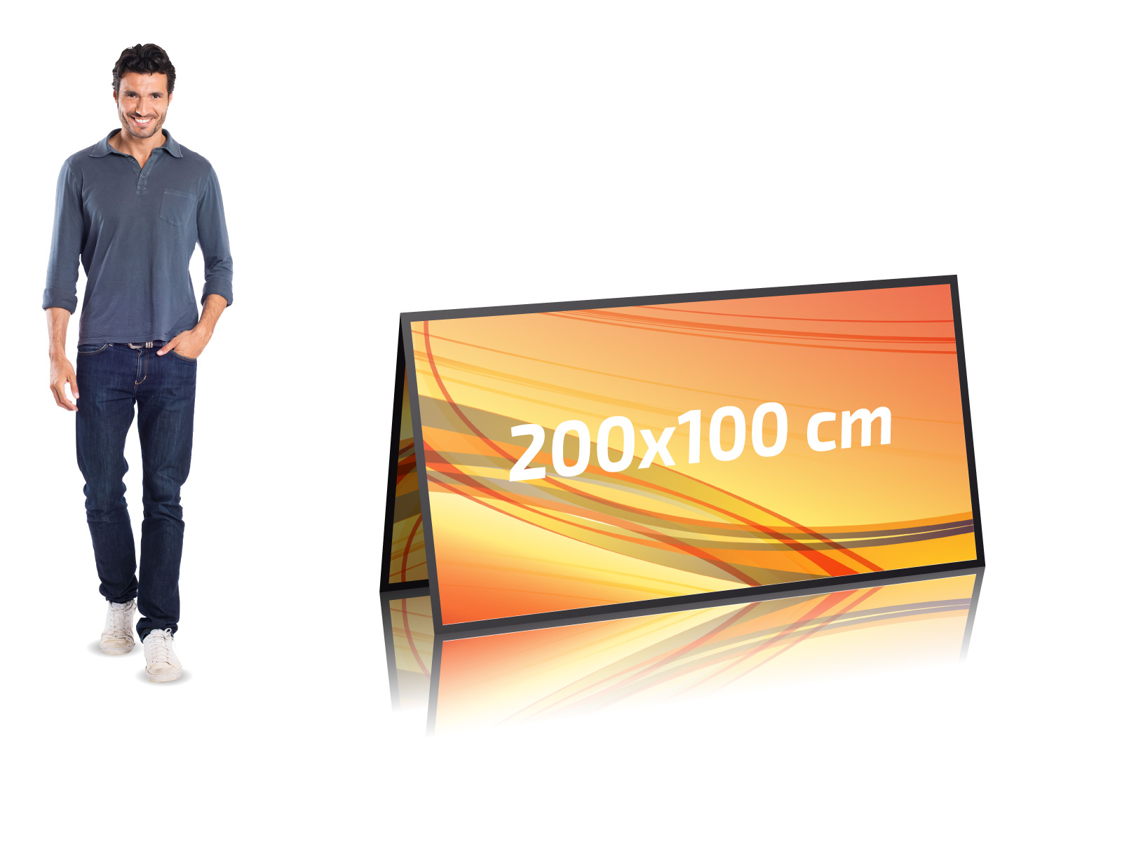 Banner Pop-up 200 x 100 cm - aufrecht