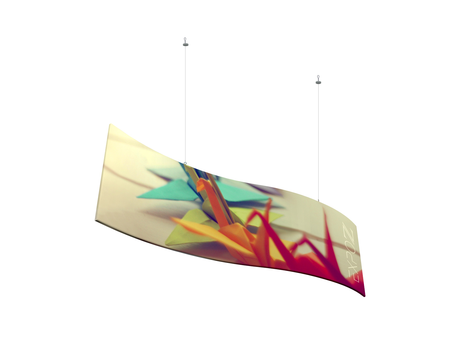 Suspended sign wave-shape 3.5 m