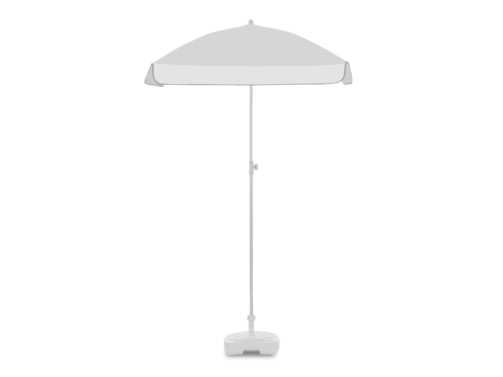 Parasol de plage carré 1,35 x 1,35 m