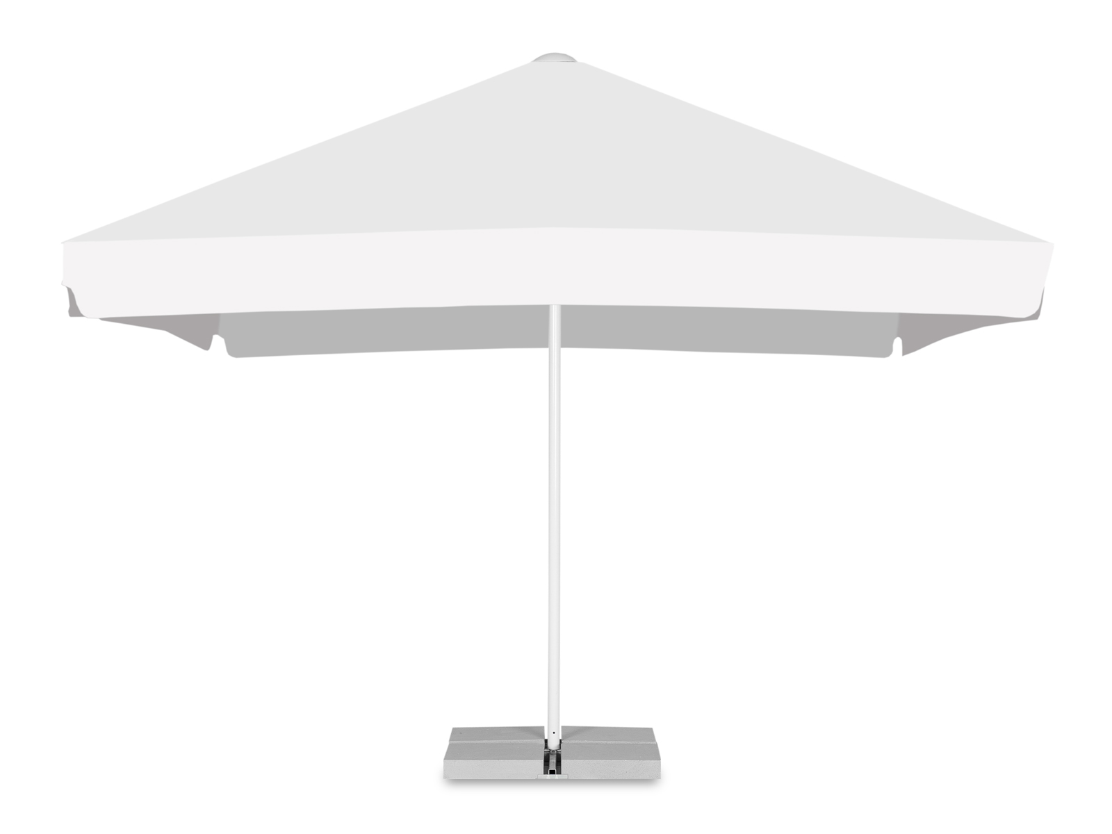 Parasol téléscopique carré 3,5 x 3,5 m