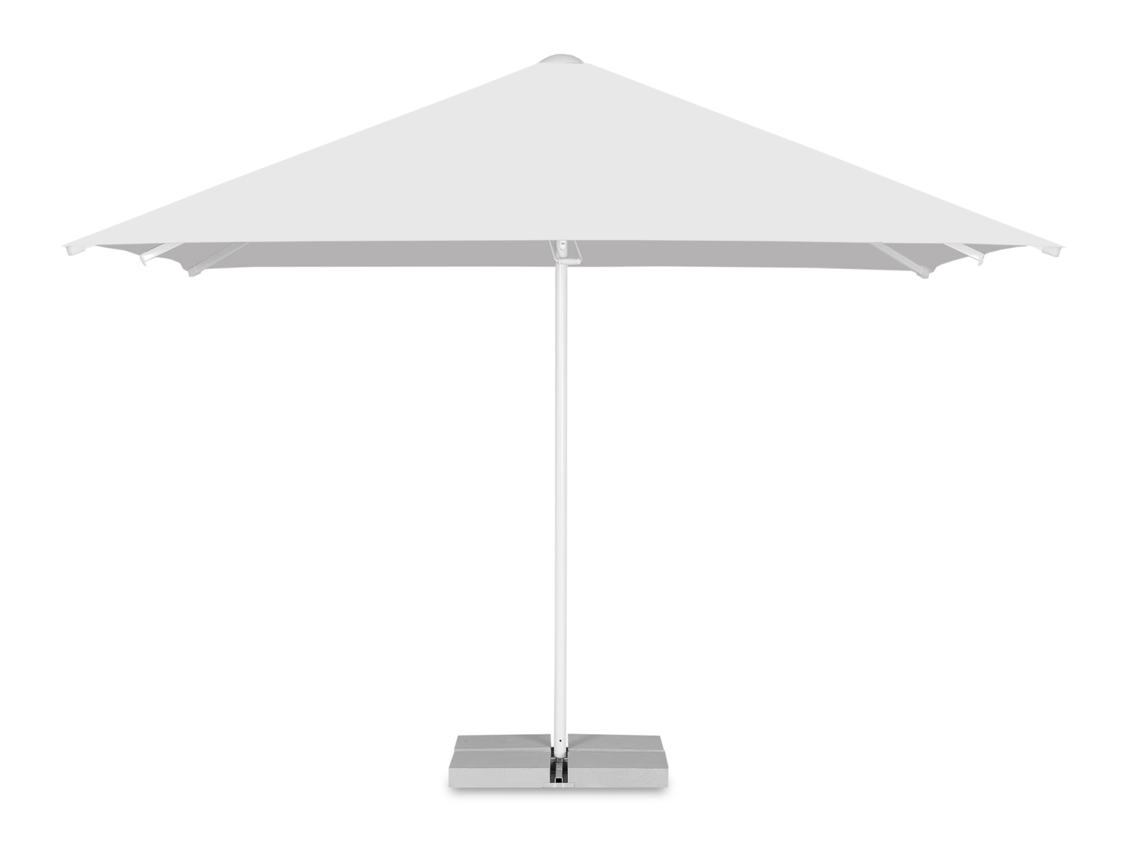 Parasol téléscopique carré 3,5 x 3,5 m