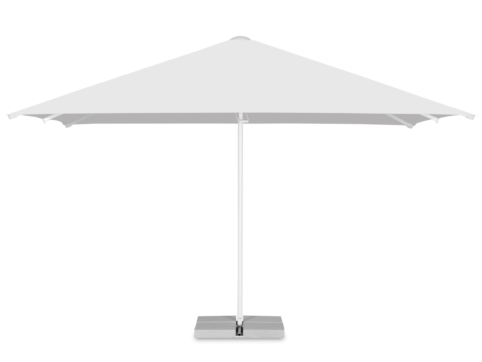 Parasol téléscopique carré 4 x 4 m