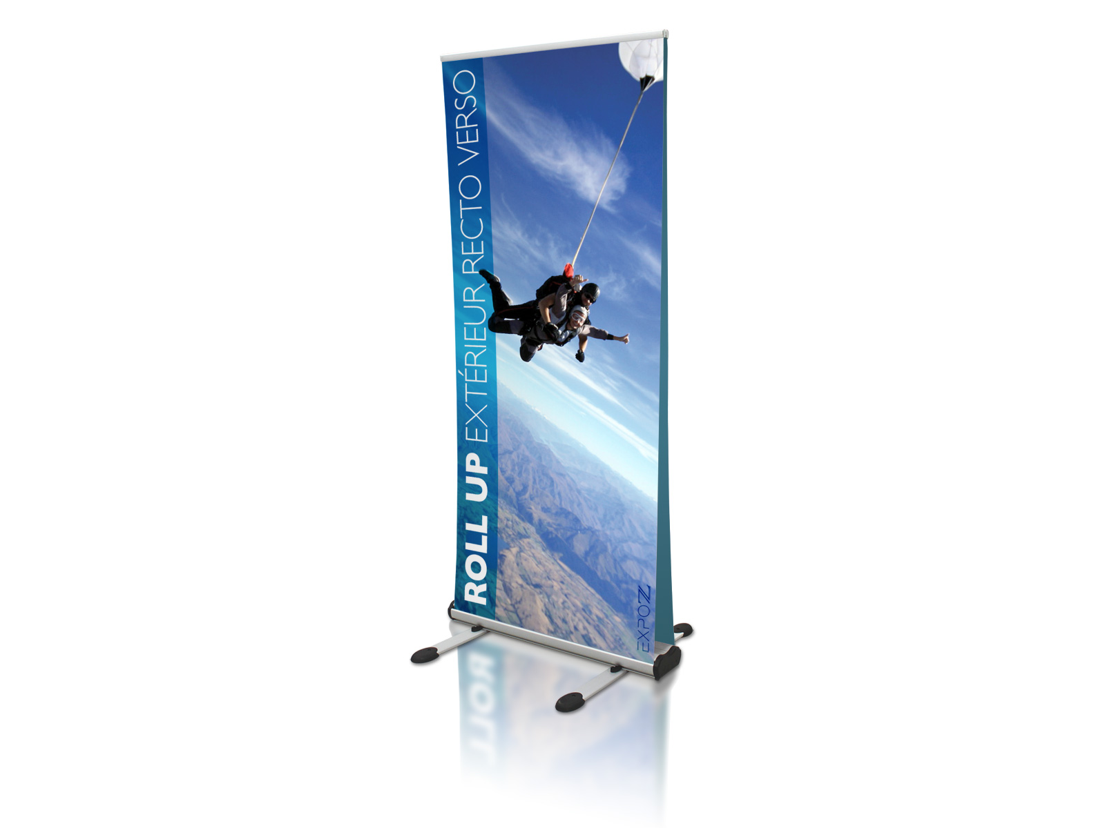 Roll-Up Aussenbenutzung Vor- & Rückseite 85 x 200 cm