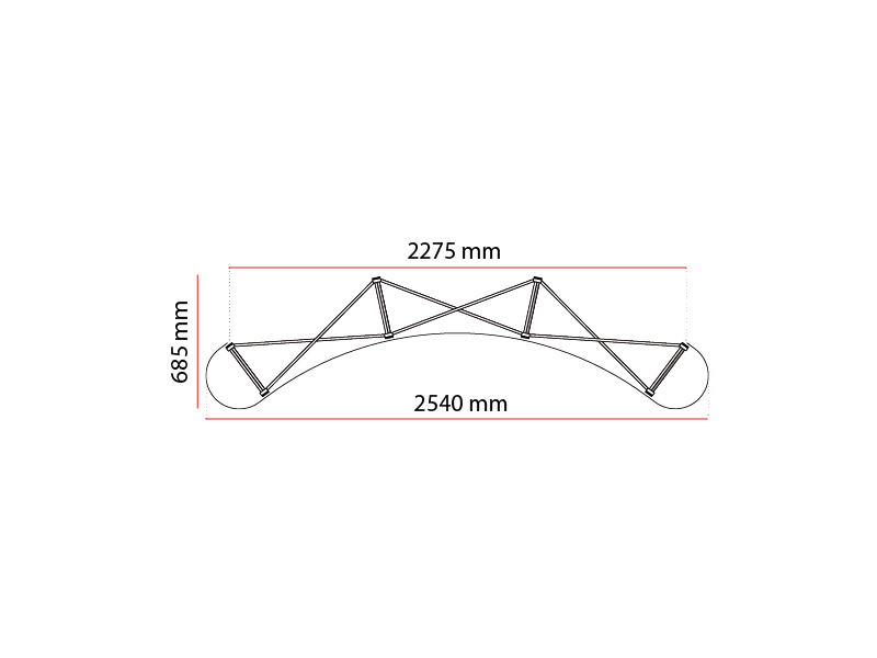 Pop-up Stand curved 3x3 m