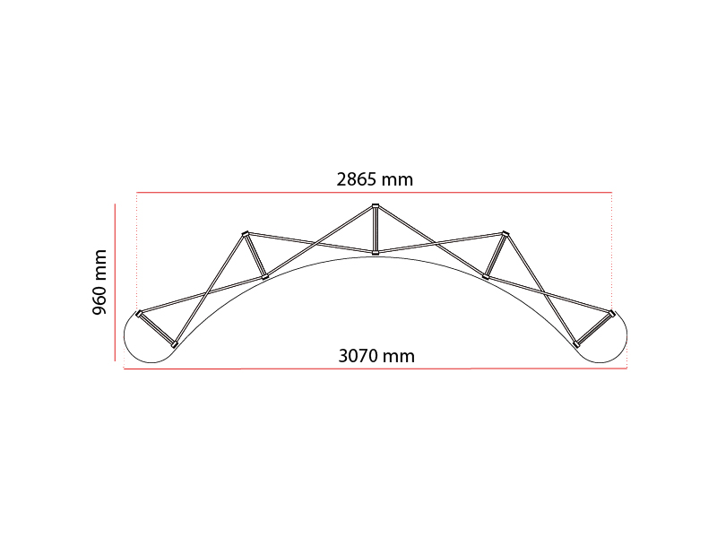 Pop-up Stand curved 3x4 m