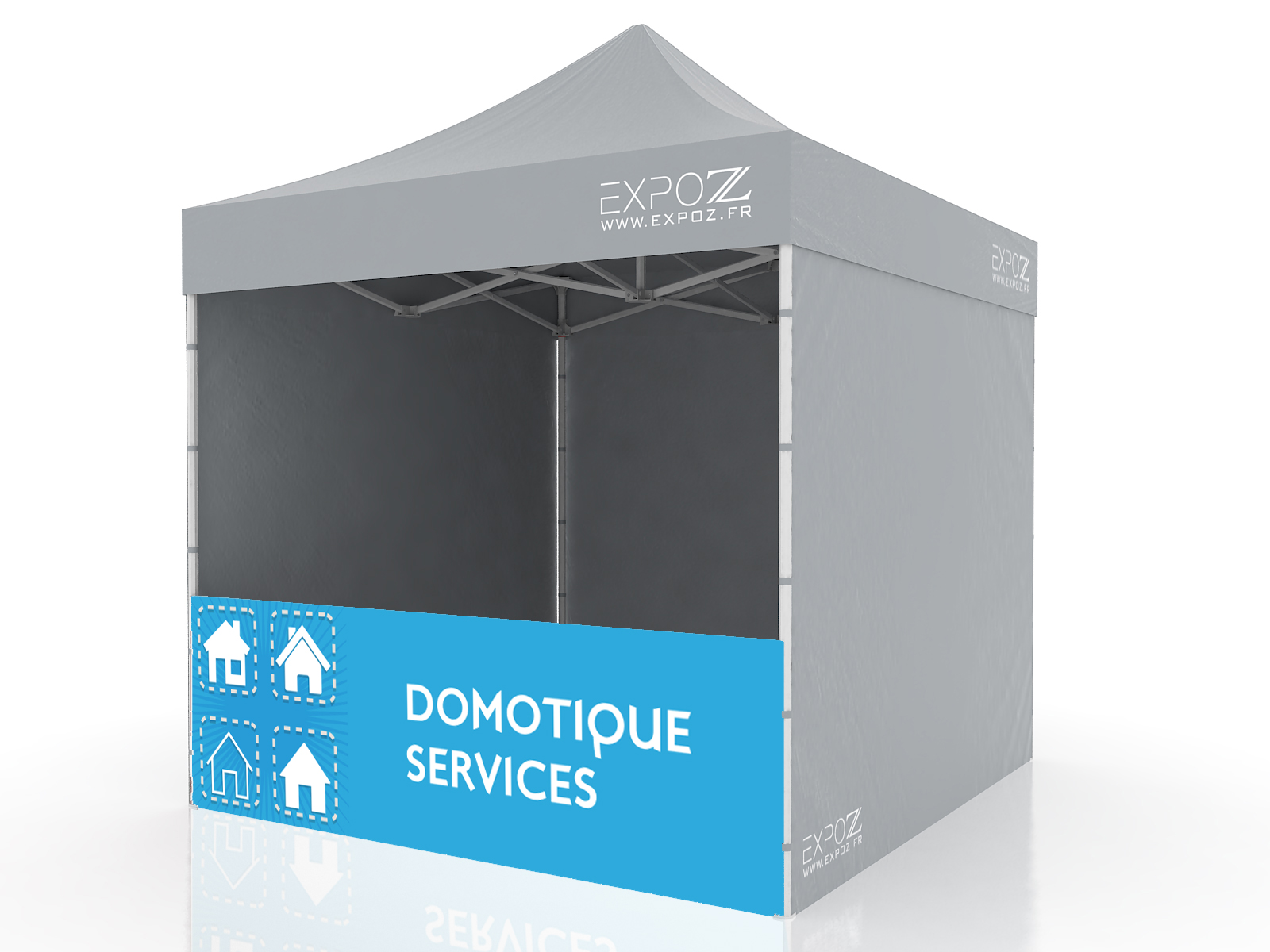 Customization of your tent Printing of a 1/2 wall 3 m