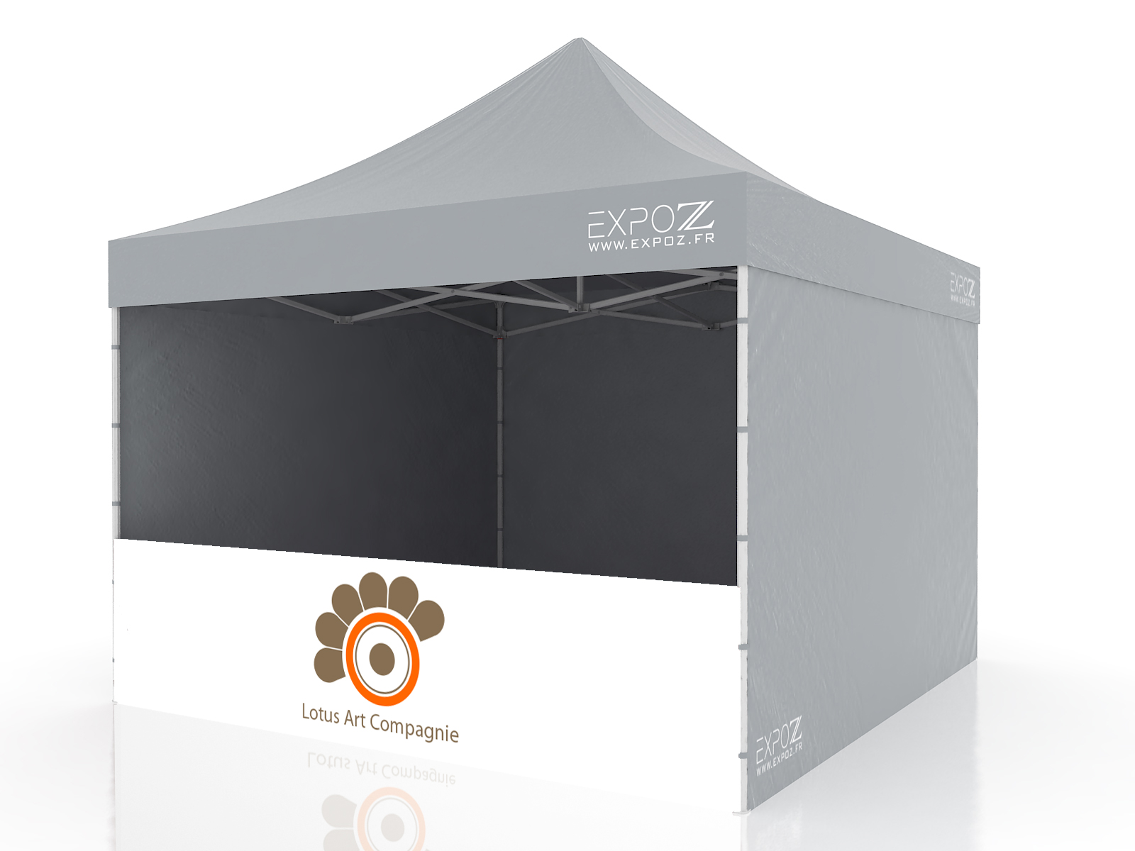Customization of your tent Printing of a 1/2 wall 4 m