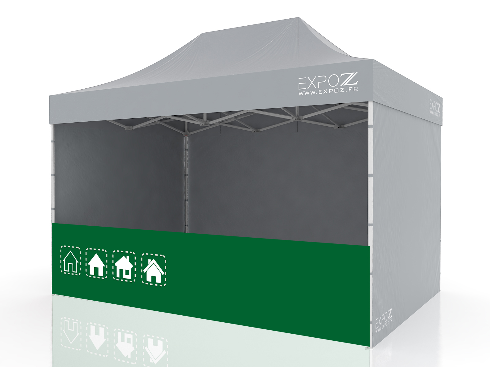 Customization of your tent Printing of a 1/2 wall 4.5 m