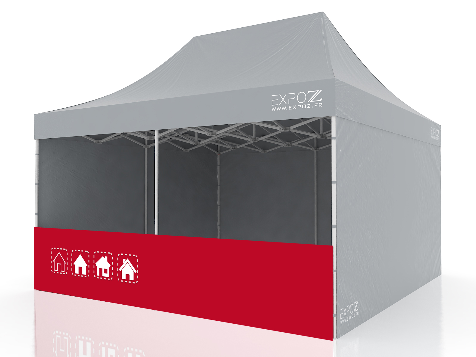 Customization of your tent Printing of a 1/2 wall 5 m